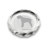 Giant Schnauzer Deep Etched Paperweight
