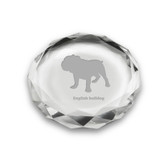 English Bulldog Deep Etched Paperweight
