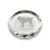 Central Asian Shepherd Dog Deep Etched Paperweight