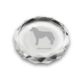 Siberian Husky Deep Etched Paperweight