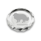 Small Pomeranian Deep Etched Paperweight
