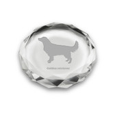 Golden Retriever Deep Etched Paperweight