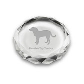 Russian Toy Terrier Deep Etched Paperweight