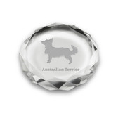 Australian Terrier Deep Etched Paperweight