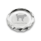 Portuguese Water Dog Deep Etched Paperweight