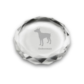 Doberman Deep Etched Paperweight