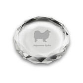 Japanese Spitz Deep Etched Paperweight