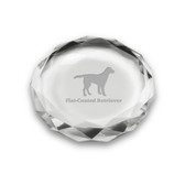 Flat-Coated Retriever Deep Etched Paperweight