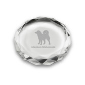 Alaskan Malamute Deep Etched Paperweight