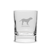 Dogue De Bordeaux Luigi Bormioli 11.75 oz Square Round Double Old Fashion Glass
