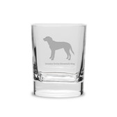 Greater Swiss Mountain Dog Luigi Bormioli 11.75 oz Square Round Double Old Fashion Glass
