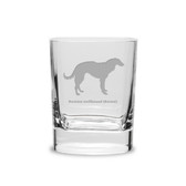 Russian Wolfhound (Borzol) Luigi Bormioli 11.75 oz Square Round Double Old Fashion Glass