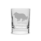 Small Pomeranian Luigi Bormioli 11.75 oz Square Round Double Old Fashion Glass