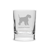 Lakeland Terrier Luigi Bormioli 11.75 oz Square Round Double Old Fashion Glass