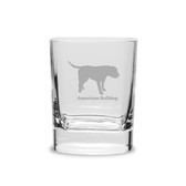 American Bulldog Luigi Bormioli 11.75 oz Square Round Double Old Fashion Glass