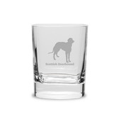 Scottish Deerhound Luigi Bormioli 11.75 oz Square Round Double Old Fashion Glass
