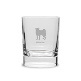 ShibaInu Luigi Bormioli 11.75 oz Square Round Double Old Fashion Glass