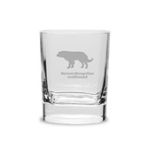 Buryat-Mongolian Wolfhound Luigi Bormioli 11.75 oz Square Round Double Old Fashion Glass