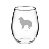 Kuvasz Deep Etched Stemless Red Wine Glass