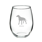 Dalmation Deep Etched Stemless Red Wine Glass