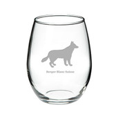 Berger Blanc Suisse Deep Etched Stemless Red Wine Glass
