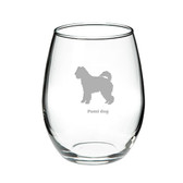 Pumi Dog Deep Etched Stemless Red Wine Glass