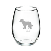 Briard Deep Etched Stemless Red Wine Glass