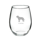 CaDeBou Deep Etched Stemless Red Wine Glass