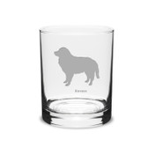 Kuvasz Deep Etched 14 oz Classic Double Old Fashion Glass