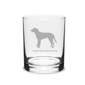 Greater Swiss Mountain Dog Deep Etched 14 oz Classic Double Old Fashion Glass
