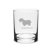 Sealy Terrier Deep Etched 14 oz Classic Double Old Fashion Glass