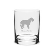 Wheaten Terrier Deep Etched 14 oz Classic Double Old Fashion Glass
