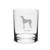 Azawakh Deep Etched 14 oz Classic Double Old Fashion Glass