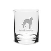 Scottish Deerhound Deep Etched 14 oz Classic Double Old Fashion Glass