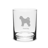 Pumi Dog Deep Etched 14 oz Classic Double Old Fashion Glass