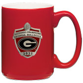 Georgia Bulldogs 2021 National Champions Red 15 oz Mug