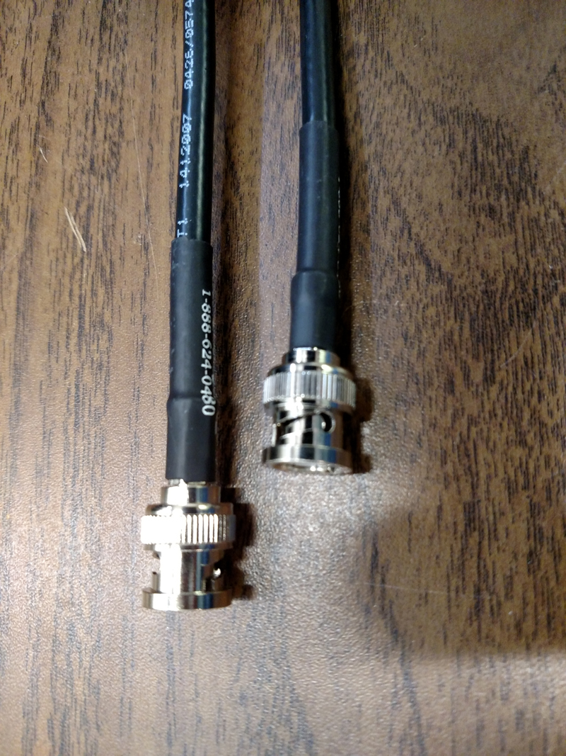 Coaxial Cable Jumpers RG8X CoaxBNC Male 20 ft True Ladder Line