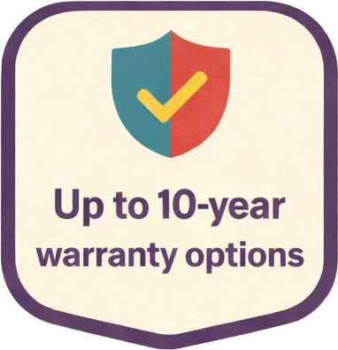 Up to 10-year warranty options