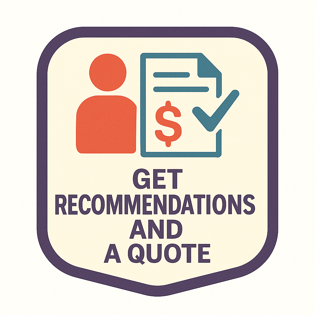 Get recommendations and a quote icon
