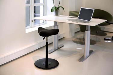 Sit-stand ergonomic office chairs for height-adjustable work surface