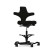 HÅG Capisco 8106 ergonomic saddle chair in black upholstery with black base and foot ring