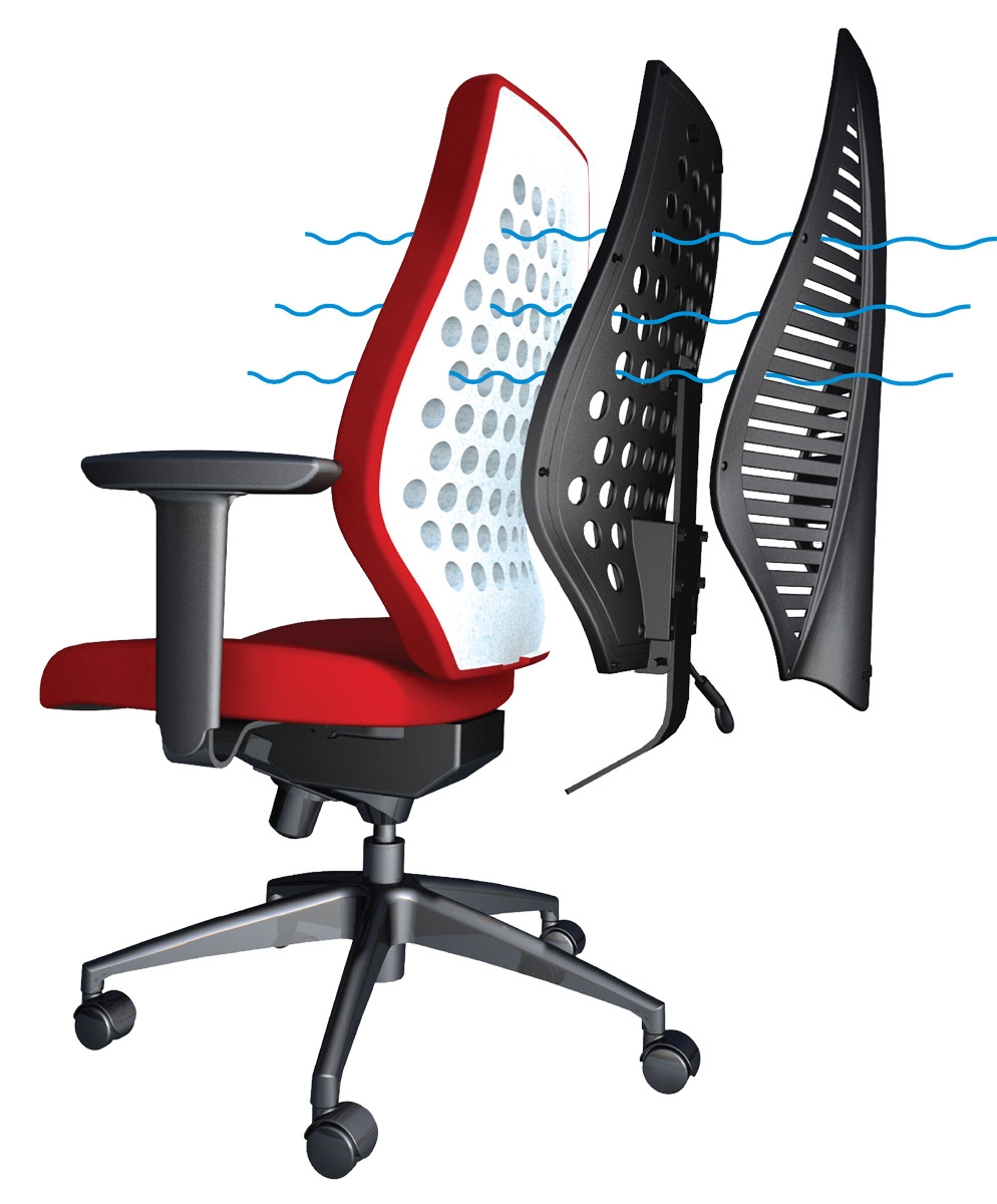 ergoCentric airCentric (Air Flow Back & Seat) Desk Chair Healthy