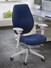 airCentric Modern Office Chair Synchro Glide Light Gray, Air Knit Navy