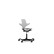 HÅG Capisco Puls 8010 ergonomic chair in black and light silver finish, shown on black base
