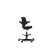 HÅG Capisco Puls 8010 ergonomic chair in black finish with foot ring, shown on black base.