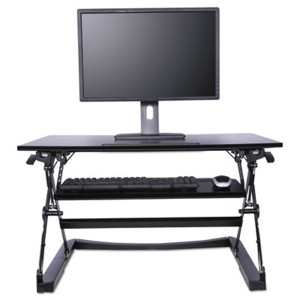 Ergo Modern  Desk Convertor & Workspace Riser, 36” Black 