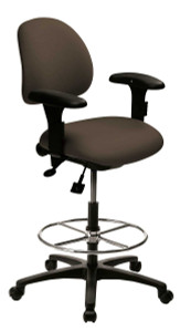 Saffron MBR Counter Height Chair with Adjustable Footring, Custom Options 
