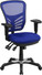 
Contemporary Mesh Mid Back Ergonomic Office Chair, Blue