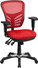 Contemporary Mesh Mid Back Ergonomic Office Chair, Red