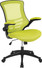 Task Office Chair with Flip UP Arm, Green Mesh 